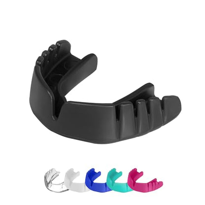 OPRO Snap-Fit Mouth Guard, Instant Fit (Jet Black) Adult - color: Jet Black, size: Adult (Age 11+)