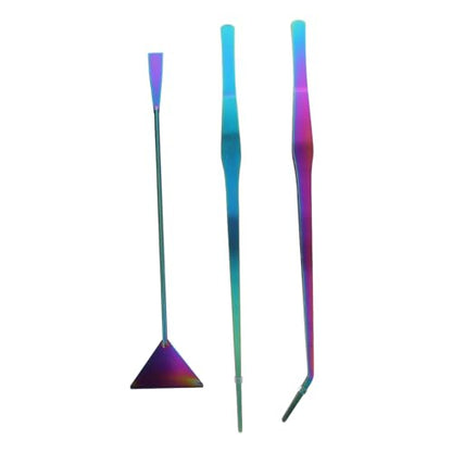 GANAZONO 3Pcs Aquascaping Tool Set Stainless Steel Tweezers Spatula for Aquarium Cleaning for Water Plants Fish Tank Decorations