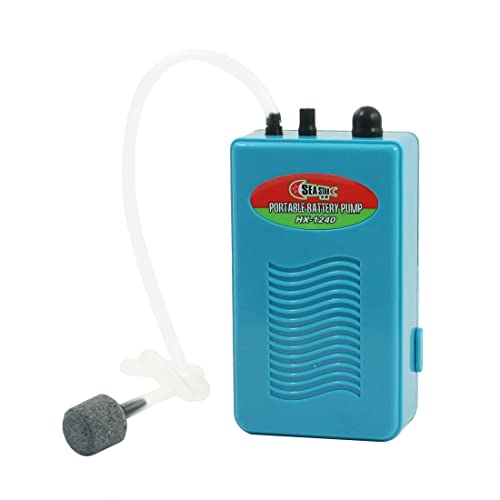 Ruilogod Battery Powered Plastic Aquarium Fishbowl Air Pump Oxygen Green (id: 2a4 0d2 607 626 2df