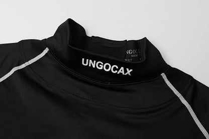 Hockey Shirt with Neck Guard for Adult and Youths,Long Sleeves Compression Shirt with Integrated Neck Guard - size: X-Large