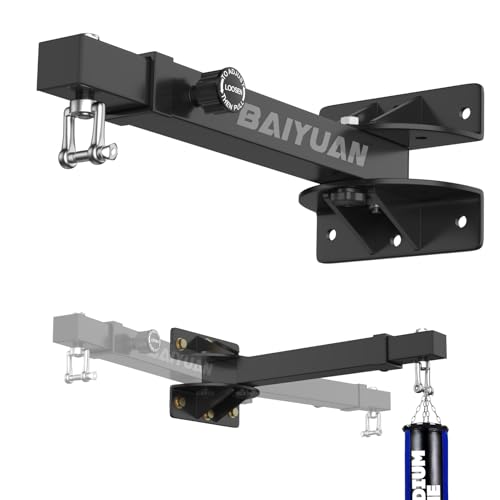 BaiYuan Heavy Bag Hanger - Adjustable Wall Mount Punching Bag Hanger - size: W:16"-27"