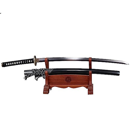JIHPEN sword - Katana Sword with Scabbard - color: Black-Damascus