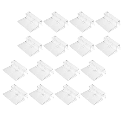 Aquarium lid Clips 16pcs Aquarium Lid Clips 6mm Acrylic Fish Tank Cover Bracket Glass Holder Rimless Top Clips Accessories