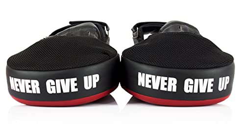 Fairtex FMV13 Maximized Focus Mitts, Muay Thai Kickboxing MMA Punching Pads - color: Red/Black