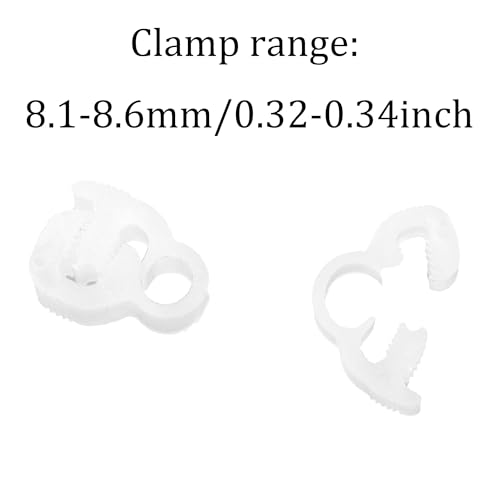 30Pcs 5/16” Double Gripping Nylon Hose Clamps, Snap Grip Plastic Hose Clamps (8.1-8.6mm), Heavy Duty Adjustable Ratcheting Clamps for Plumbing, Automotive (White) - size: 5/16” (8.1-8.6mm)
