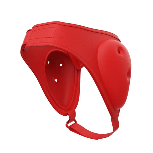 Snapdown Wrestling Headgear, Soft Adjustable Ear Guard for Adults and Youth, MMA and BJJ, One Size - color: Red