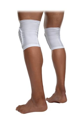 McDavid Moisture Wicking HEX Technology Knee Sleeves for Women/Men, Elbows & Shins Protection, Hex Pads - color: White, size: Small