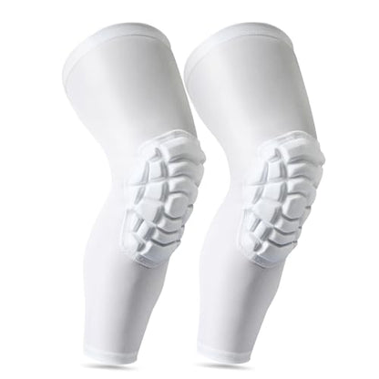 Knee Pads Compression Leg Sleeve Wrestling Volleyball Football Knee Pads, Knee Compression Sleeve for Youth Adult, 1 pair of Knee Sleeves ((#1) White-2pcs,XSmall) - color: (#1) White-2pcs, size: X-Small