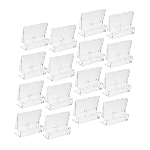 BESPORTBLE 32pcs Acrylic Aquarium Lid Clips Fish Tank Cover Bracket Easy Install Rimless Tank Support High Strength Clips for Fish Aesthetic