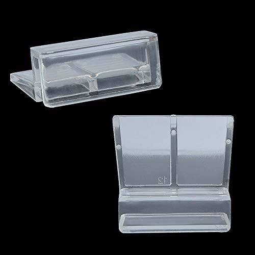 Saim 8PCS Acrylic Aquarium Cover Clip Fish Tank Glass Cover Clip Support Holder Universal Lid Clips for Rimless Aquariums (12mm)