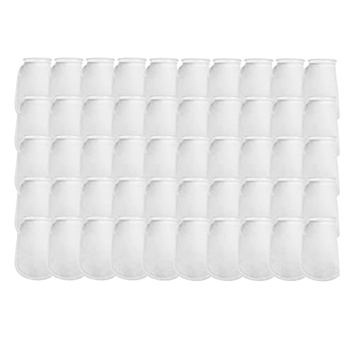 Aquatic Experts Felt Filter Socks – 4 Inch Ring Style, 200 Micron Aquarium Filter Sock for Sumps & Aquariums (4" x 8", 50 Pack) - size: 50 pack