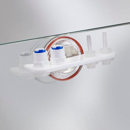 AquaReady DTH-1 Magnetic Dosing Tube Holder for Aquariums – Durable Acrylic Mount with Quick Connect Fittings for Dosing Pumps, Auto Top Off, Saltwater & Freshwater Tubing Management