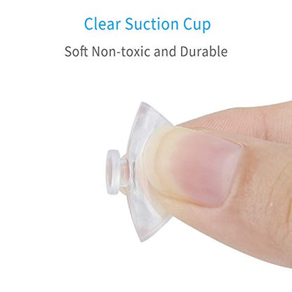 Pawfly 10 Pack Clear Suction Cups 0.8 Inch PVC Plastic Sucker Without Hooks for Home Decoration and Organization - style: 0.8 in 10pcs