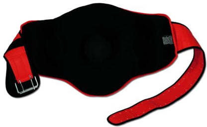 MMA Muay Thai Belly Pad - style: Buckle (Black/Red)