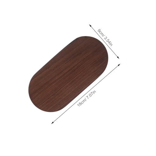 Walnut Wood Display Base Oval Pedestal Stand 9x18x1cm Solid Hardwood Tray for Home Decoration Perfume Holder and Car Ornament Showcase