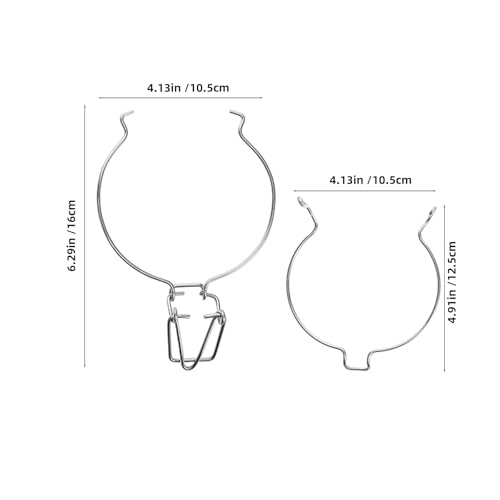 Zerodeko 5pcs Large Glass Canning Jar Lid Latch Clips with Metal Spring Buckle Airtight Seal Food Storage Wire Clamps for Kitchen Pantry