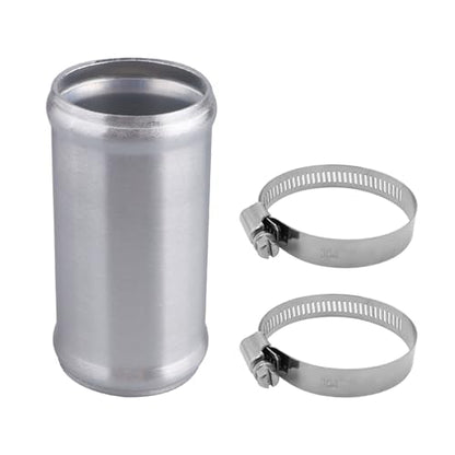 AC PERFORMANCE 2.25" (57mm) OD Aluminum Alloy Hose Joiner Silicone Pipe Connector Bead, 4" Length with 304 SS Clamps - size: 2.25" (57mm)