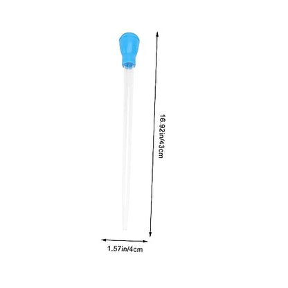 LIOOBO Manual Fish Tank Cleaning Tool 50ml Straw Cleaner Dropper for Aquarium - size: 43.00X4.00X4.00CM