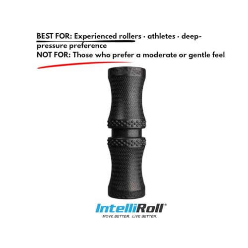 Extra Firm Density MAX Sport Foam Roller for Muscle Trigger Point Massage, Physical Therapy and Exercise | Advanced Roller Optimized for Neck & Spine, Relieve Back Muscle Pain - color: Black