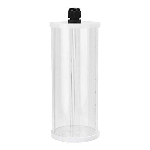Dosing Container, 0.8L Acrylic Titration Bucket with Scale Transparent Tube and Ca Mg KH Labels for Aquarium Additives and Dosing Pump Systems