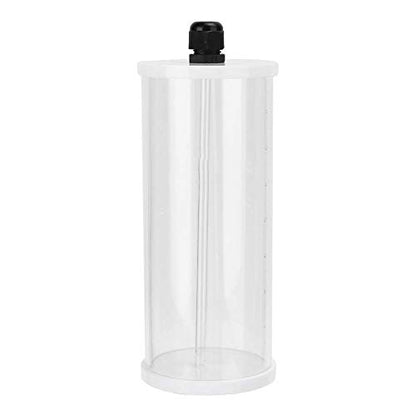 Dosing Container, 0.8L Acrylic Titration Bucket with Scale Transparent Tube and Ca Mg KH Labels for Aquarium Additives and Dosing Pump Systems