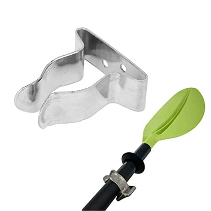 Stainless Steel Boat Hook Spring Clamp Holder Bracket Clip Versatile Hook for Boat RV Home Silver