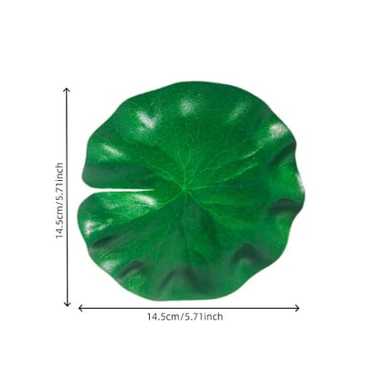 1PC Artificial Lotus Leaves 3 Sizes Realistic Plastic Floating Lily Pads for Pond Aquarium Pool Fish Tank Garden Decor Accent, Middle