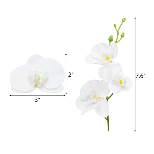24 PCS White Orchids Artificial Flowers, Mini Cream Floating Flowers Filler Vase Fillers for Floating Candles Wedding Centerpiece Table Party Home Restaurant Decoration - size: 24 PCS Artificial Mini Orchids
