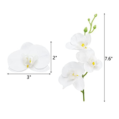 24 PCS White Orchids Artificial Flowers, Mini Cream Floating Flowers Filler Vase Fillers for Floating Candles Wedding Centerpiece Table Party Home Restaurant Decoration - size: 24 PCS Artificial Mini Orchids