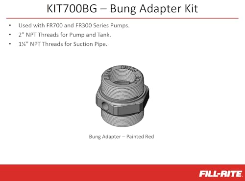 Fill-Rite KIT700BG Kit, Inlet Bung 700 & 300 Series - style: 300 & 700 Bung Adaptor