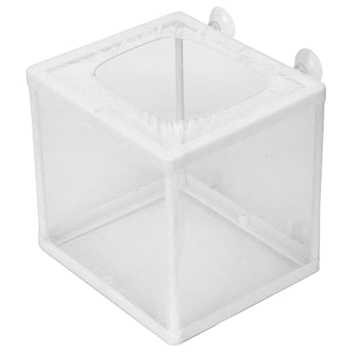 Aquarium Breeder Box with Suction Cups | Detachable Fish Hatchery & Isolation Enclosure | Multi - Functional Incubator for Fry/Unwell Fish/Shrimp | Secure Plastic & Mesh Design - size: S(7.8x6.5x2.6cm/3.1x2.6x1in)