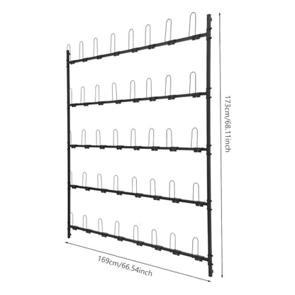 Boxing Glove Storage Rack, 5 Tiers Wall-Mounted Boxing Glove Holder with Hooks, Boxing Glove Organizer for Gym, Home, Boxing Training Room, Holds 20 Pairs