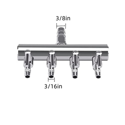4-Way Aquarium Air Flow Control Lever Valve Chromium Copper Distributor Fish Tank Splitter Pump Accessories 1Pcs