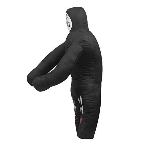 DALLX Kids Grappling Dummy for Fitness Training Practice Wrestling Judo Karate MMA Punching Dummy for Kids Jiu-Jitsu - UNFILLED - color: Black
