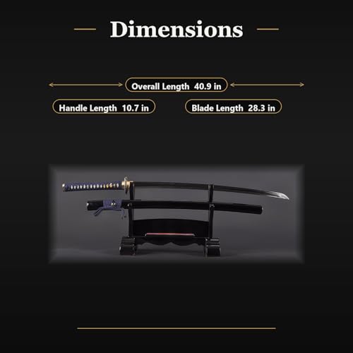 Hand Forged 1045 Heat-Tempered Katana, Full Tang Sword - color: Dragon Tsuba