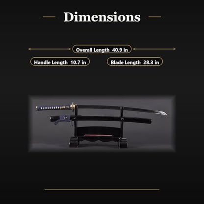 Hand Forged 1045 Heat-Tempered Katana, Full Tang Sword - color: Dragon Tsuba
