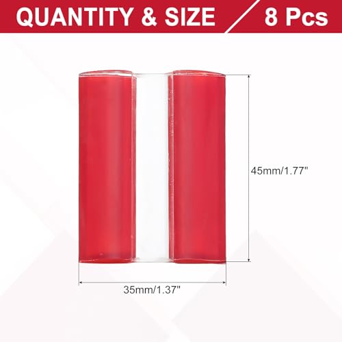 MECCANIXITY Acrylic Flexible Hinges Plastic Self-Adhesive Small Clear Hinge 45 x 35 mm Continuous Piano Folding Hinges for Aquarium Lid Display Stand Pack of 8 Transparent - size: 45 x 35 mm