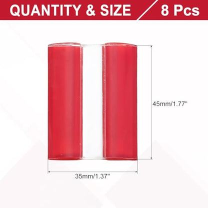 MECCANIXITY Acrylic Flexible Hinges Plastic Self-Adhesive Small Clear Hinge 45 x 35 mm Continuous Piano Folding Hinges for Aquarium Lid Display Stand Pack of 8 Transparent - size: 45 x 35 mm