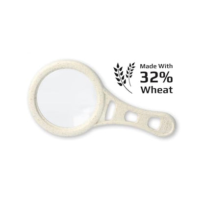 4 Pack Carson MagnetMag Wheat Magnifier - Organic Handheld Magnifier with 3X Magnification, 6X Spot Lens and Magnetic Handle Made from Real Wheat - Magnifying Glasses Set (DX-50EF)