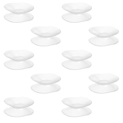 10PCS Double Sided Suction Cups - Heavy Duty Clear Silicone Sucker Pads (30mm) for Glass Mirrors Bathroom Aquarium Smooth Surfaces