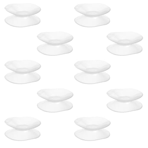 10PCS Double Sided Suction Cups - Heavy Duty Clear Silicone Sucker Pads (30mm) for Glass Mirrors Bathroom Aquarium Smooth Surfaces