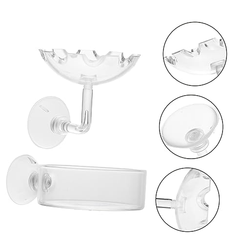 BESPORTBLE 2pcs Shrimp Feeding Bowls Compact Food Serving Trays for Fish Tank for Freshwater Aquariums Shrimp Dish Feeder Space-Saving Design