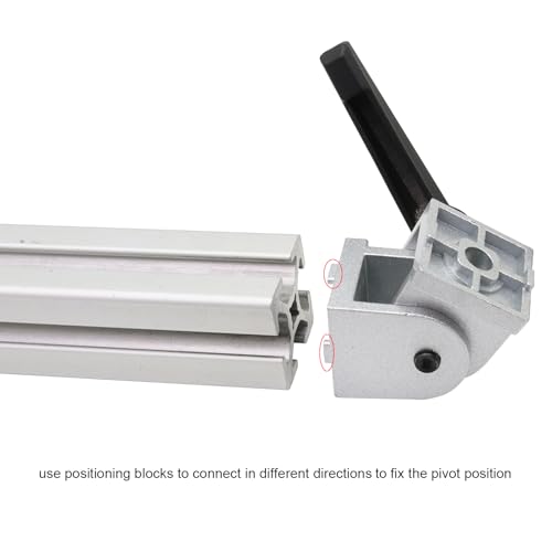 4 Sets 25 Series 10 Series Aluminum Extrusion Pivot Hinge Swivel Degree Angle Bracket with Hardware Accessories Handle for 1010 1020 2525 T Slot Extruded Aluminum Profile - style: 4 sets pivot hinge with m6