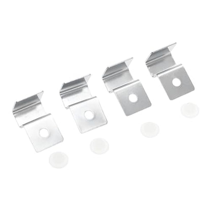 4 Pcs Aquarium Lid Clips, 10mm Aquarium Cover Support Clamps, Aquarium Cover Holder Lid, Stainless Steel Aquarium Tank Cover Clamps Set, Silver Tone