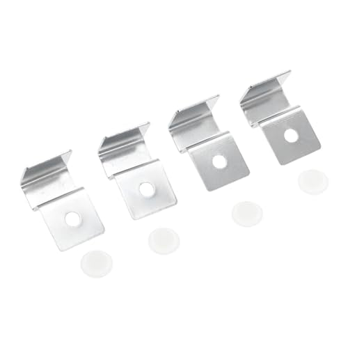 4 Pcs Aquarium Lid Clips, 10mm Aquarium Cover Support Clamps, Aquarium Cover Holder Lid, Stainless Steel Aquarium Tank Cover Clamps Set, Silver Tone