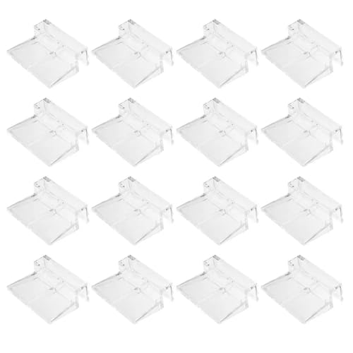 Aquarium lid Clips 16pcs Aquarium Lid Clips 6mm Acrylic Fish Tank Cover Support Bracket Rimless Glass Top Handle Clamps Tanks Accessories