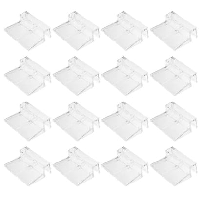 Aquarium lid Clips 16pcs Aquarium Lid Clips 6mm Acrylic Fish Tank Cover Support Bracket Rimless Glass Top Handle Clamps Tanks Accessories