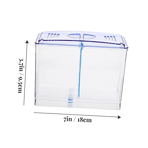 GALPADA Transparent Acrylic Betta Fish Breeding Box with Removable Divider Mini Isolation Hatchery Tank for Small Fish Survival and Observation Aquarium Incubator