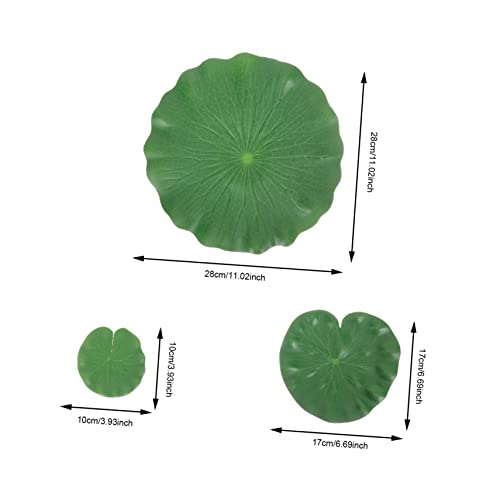 Holibanna 9pcs Floating Lotus Leaves Aquarium Decor Realistic Fake Plant Ornaments for Fish Tank Garden Material for Aquatic Displays