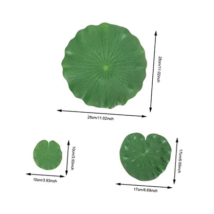 Holibanna 9pcs Floating Lotus Leaves Aquarium Decor Realistic Fake Plant Ornaments for Fish Tank Garden Material for Aquatic Displays